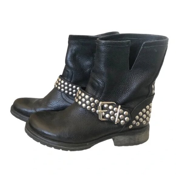 Steve Madden studded leather combat boots - Picture 1 of 13
